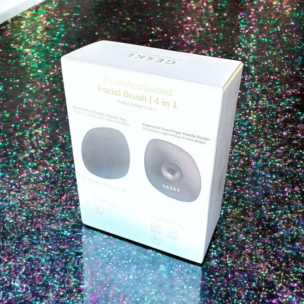 GESKE Facial Brush SmartAppGuided 4 in 1 Facial Brush in Gray  Brand New in Box